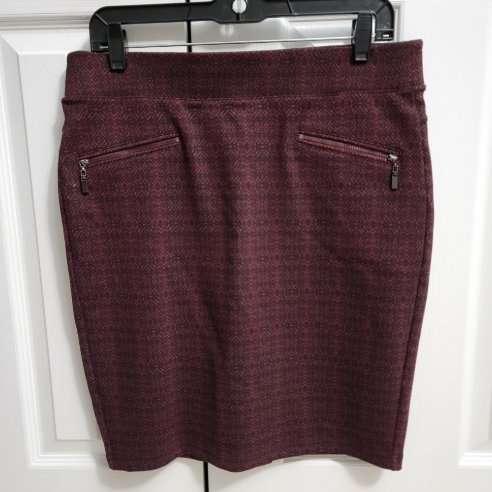 Liverpool Jeans Co Pencil Skirt Dark Purple Rina Zipper Women’s 8 / 29